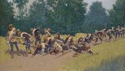 Frederic Remington The Scream of Shrapnel at San Juan Hill oil painting on canvas